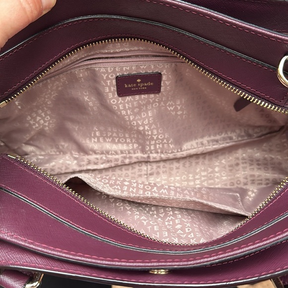 Burgundy Kate Spade Satchel Purse - Picture 4 of 14